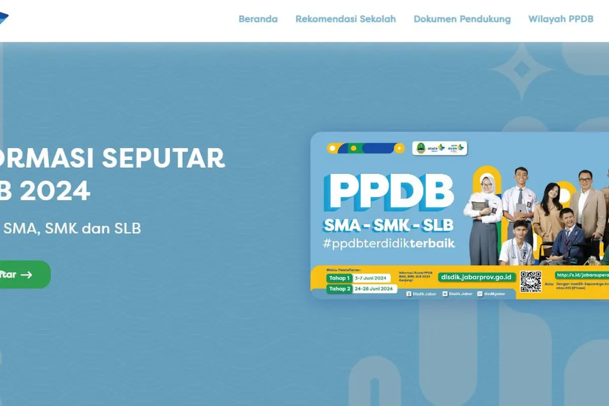 PPDB Jabar 2024 Tahap 1 Dibuka, Simak Syarat dan Dokumen yang Dibutuhkan