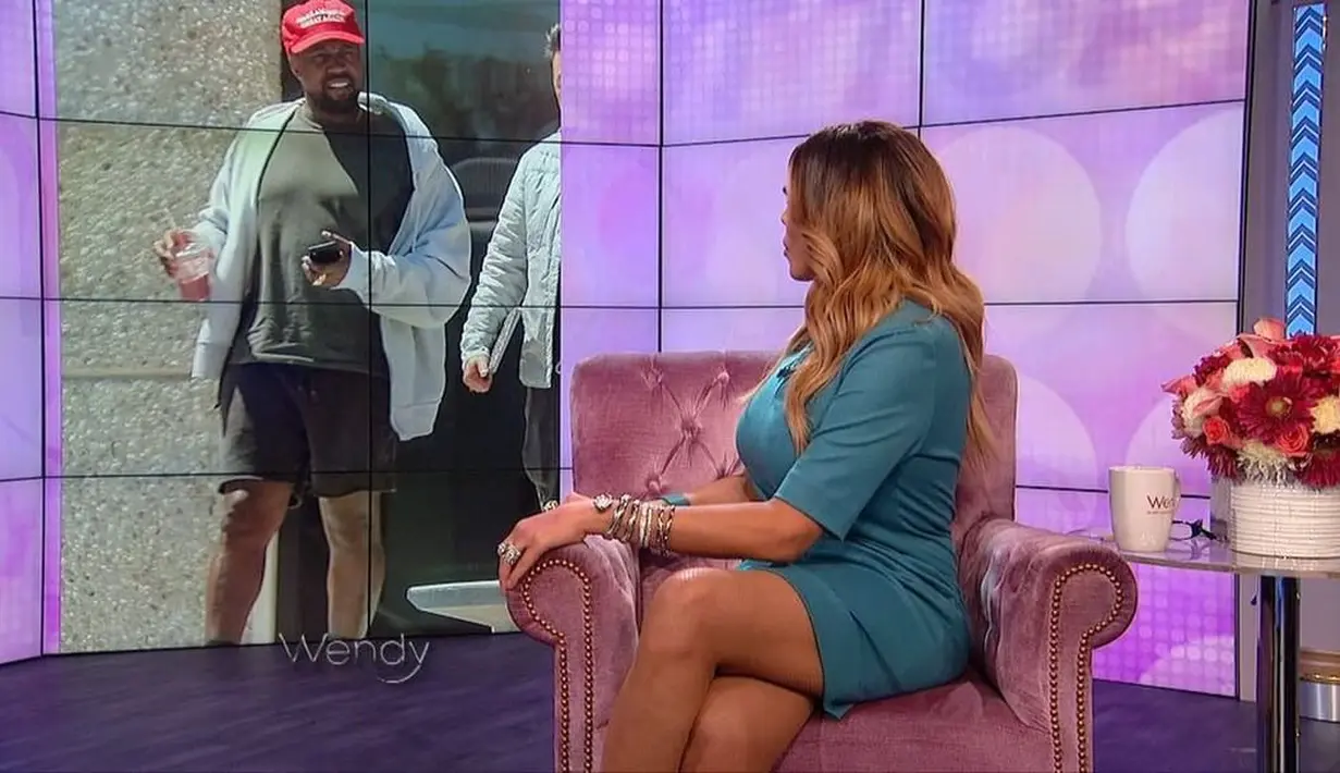 Dalam sebuah wawacara, Wendy tak tampak menahan diri saat ditanyai mengenai suami Kim Kardashian itu. (instagram/wendyshow)