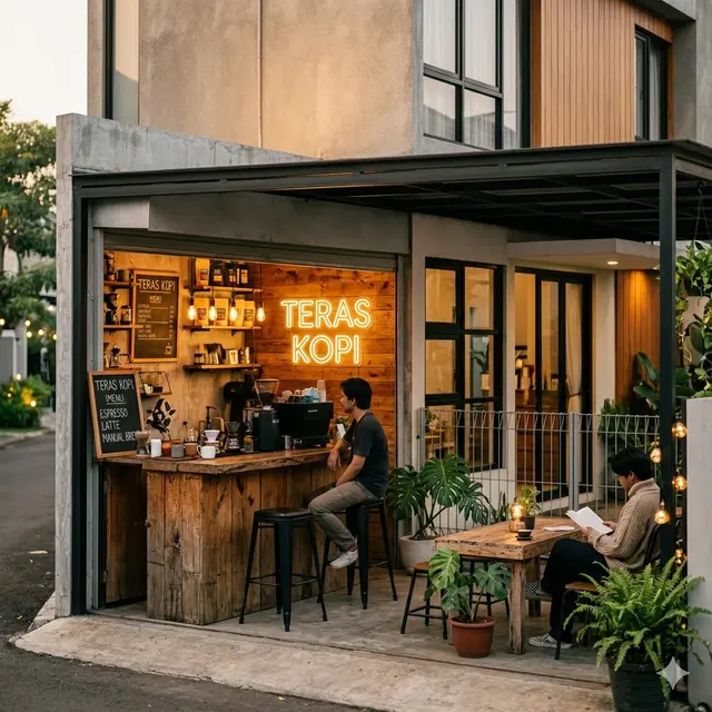 Coffee Corner Depan Rumah Minimalis