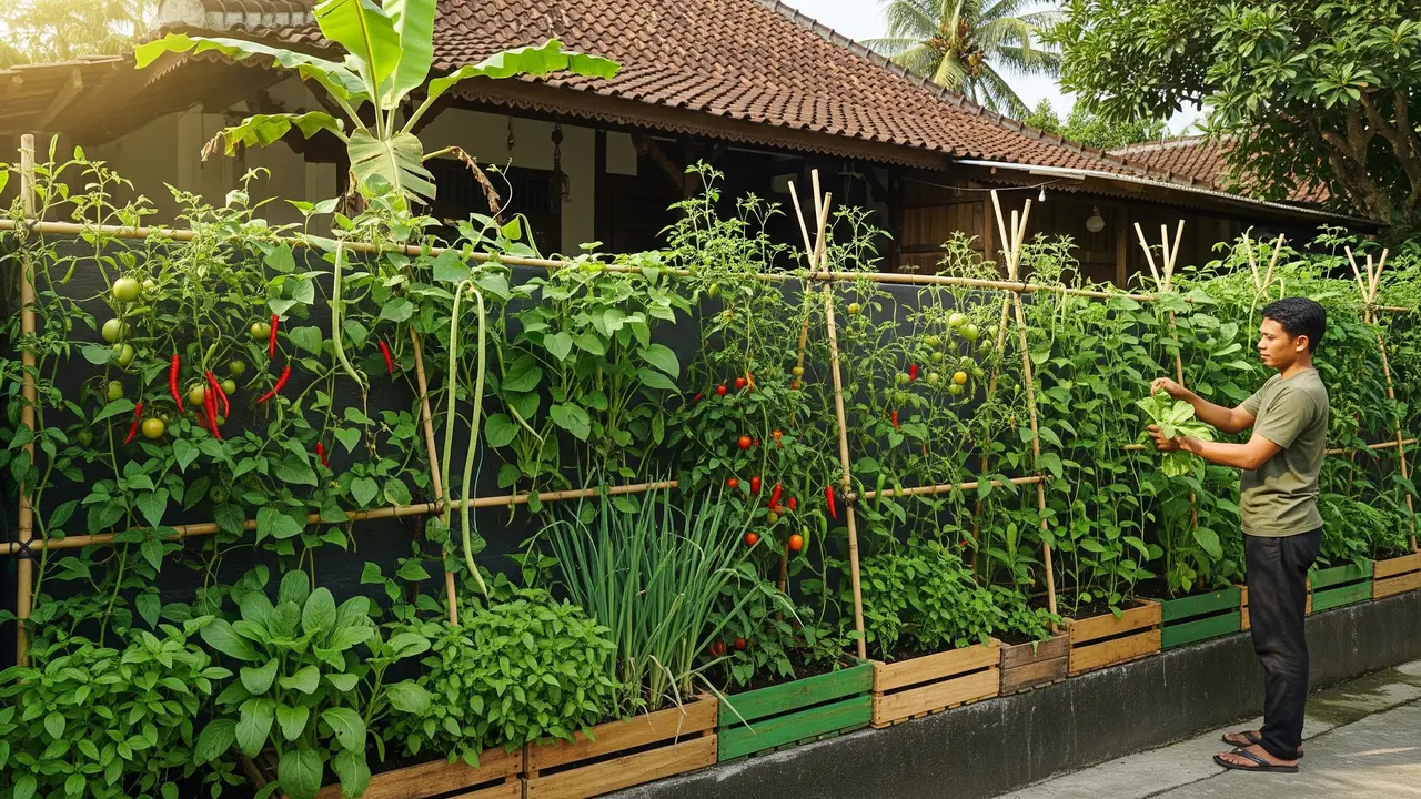 Desain Pagar Hijau Produktif