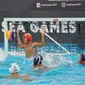 Timnas Polo Air Putra Indonesia bermain imbang 4-4 melawan Singappura pada SEA Games 2017 di National Aquatic Centre, Bukit Jalil, Jumat (18/8/2017). (Twitter)