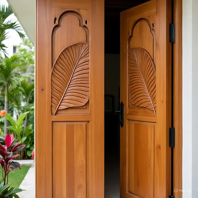 Inspirasi Model Pintu Kupu Tarung Kayu Jati