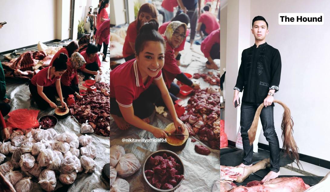 Nikita Willy Potong Daging Kurban Bareng Pacar Showbiz Liputan6 Com