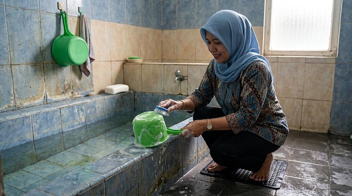 Cara Membersihkan Gayung Berlumut agar Kembali Bersih Tanpa Alat Khusus/AI Generated/AI Generated