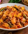 Ilustrasi Resep Sambal Goreng Kentang dengan Kacang Tolo dan Santan/AI Generated