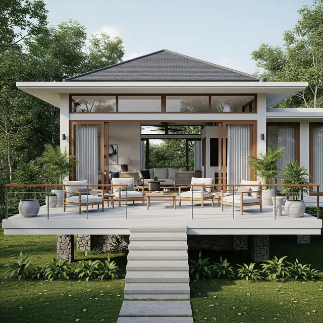 Model Rumah dengan Pondasi Tinggi untuk Mencegah Ular Masuk