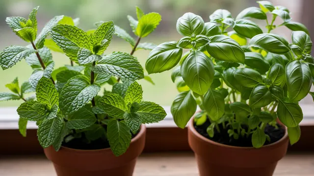 Tanaman Mint dan Basil