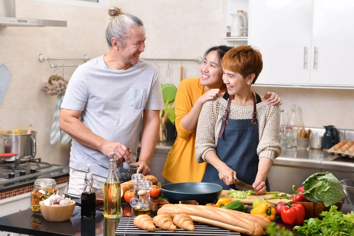 bersama mama papa tercinta