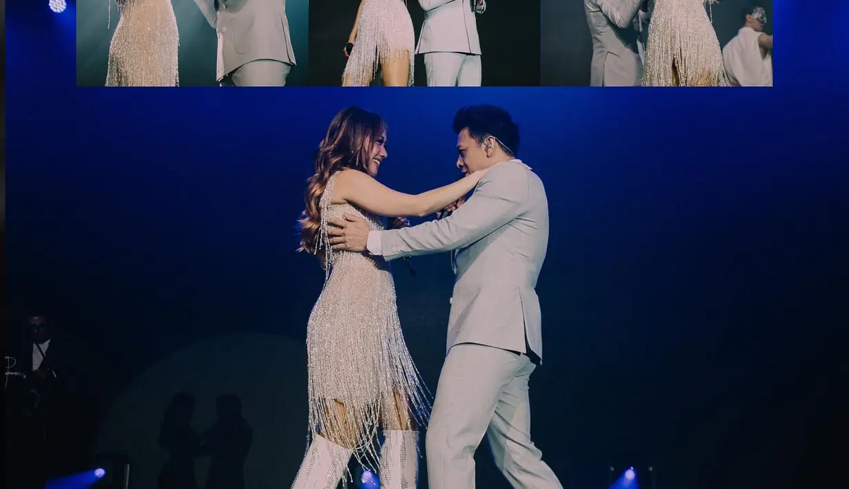 <p>Gaun mini lainnya yang dipakai BCL di konser Singapura memiliki fringe yang membuat setiap gerakannya tampil ekstra. Ia memasangkan dengan sepatu boots berpayet untuk menciptakan look bling bling. (Foto: Instagram @teambcl Fotografer: @davianakbar)</p>