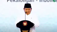 Menteri Pertahanan (Menhan) Prabowo Subianto saat menghadiri Muktamar Sufi Internasional di Pekalongan, Jawa Barat. (Tangkapan Layar World Sufi Assembly)