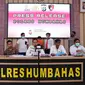 Konferensi pers kasus pembunuhan dan mutilasi di Mako Polres Humbahas