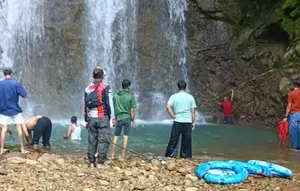 Wisatawan Tenggelam di Curug Tiga Sukabumi, Tim SAR Hadapi Kendala