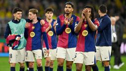 Bertandang ke markas Borussia Dortmund, Barcelona harus mengakui keunggulan tim tuan rumah dengan skor 1-3. (INA FASSBENDER/AFP)