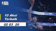 Berita Video 10 Aksi Terbaik NBA 2 Maret 2020