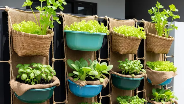 Ide Kebun Sayur Pakai Polybag Gantung di Pagar Rumah