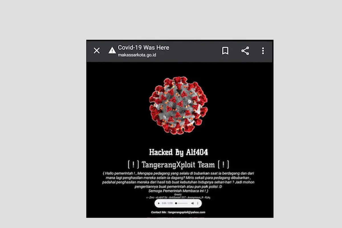 Website resmi Pemkot Makassar diretas (Liputan6.com/Fauzan)