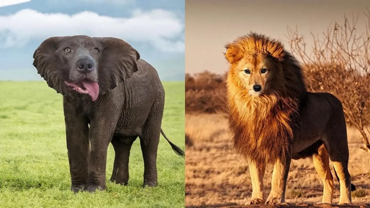 6 Editan Foto Hewan Berkepala Anjing Ini Absurd Banget, Bikin Ngakak