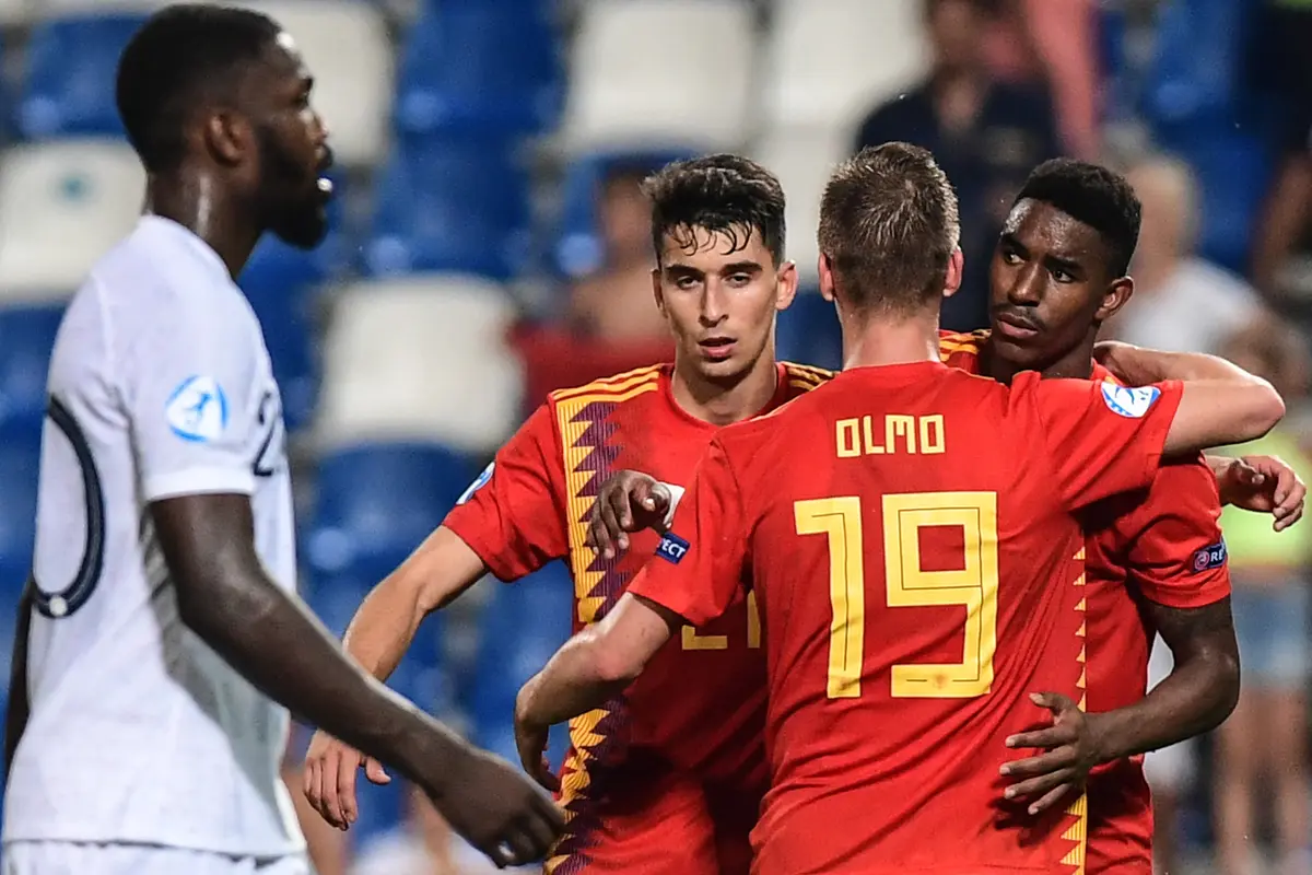 Timnas Spanyol lolos ke babak final Piala Eropa U-21 usai mengalahkan Prancis 4-1.