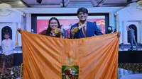 Angellia Giovanni dan Vinay Ashok Tekani meraih sukses di ajang World Universities Debating Championships (WUDC) 2024 di Vietnam. (Istimewa)