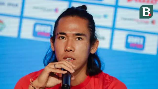 Ryuji Utomo dalam Sesi Pre Match Laga Bali United Fc kontra Barito Putera