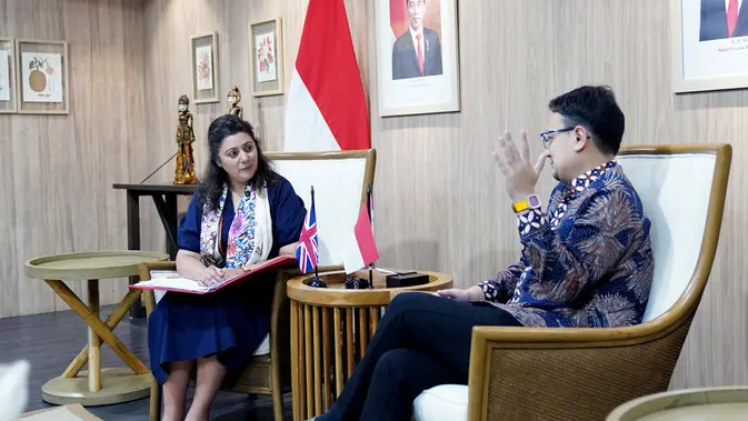 <p>Menteri Industri dan Keamanan Ekonomi di Departemen Bisnis dan Perdagangan Inggris, Nusrat Ghani, bersama Wamendag Jerry Sambuaga. Dok: Biro Humas Kemendag</p>