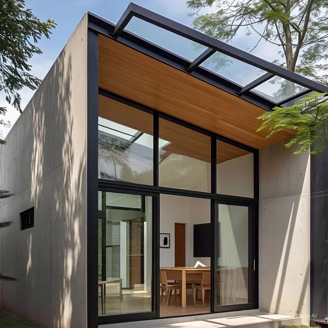 Model Teras Cor Dak Rumah Minimalis dengan Skylight