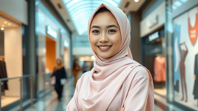 cara memakai kerudung segi empat