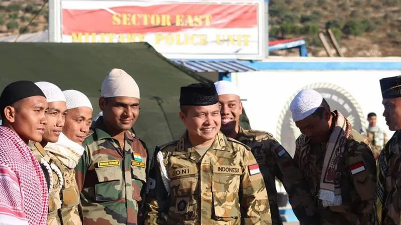 Pasukan perdamaian RI di Lebanon Merayakan Idul Fitri persama pasukan dari negara lain (Satgas Military Police Unit Kontingen Garuda TNI XXV-I)