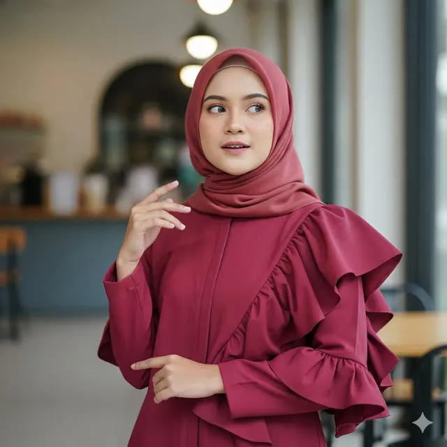 Model Lengan Gamis Rempel Paling Baru