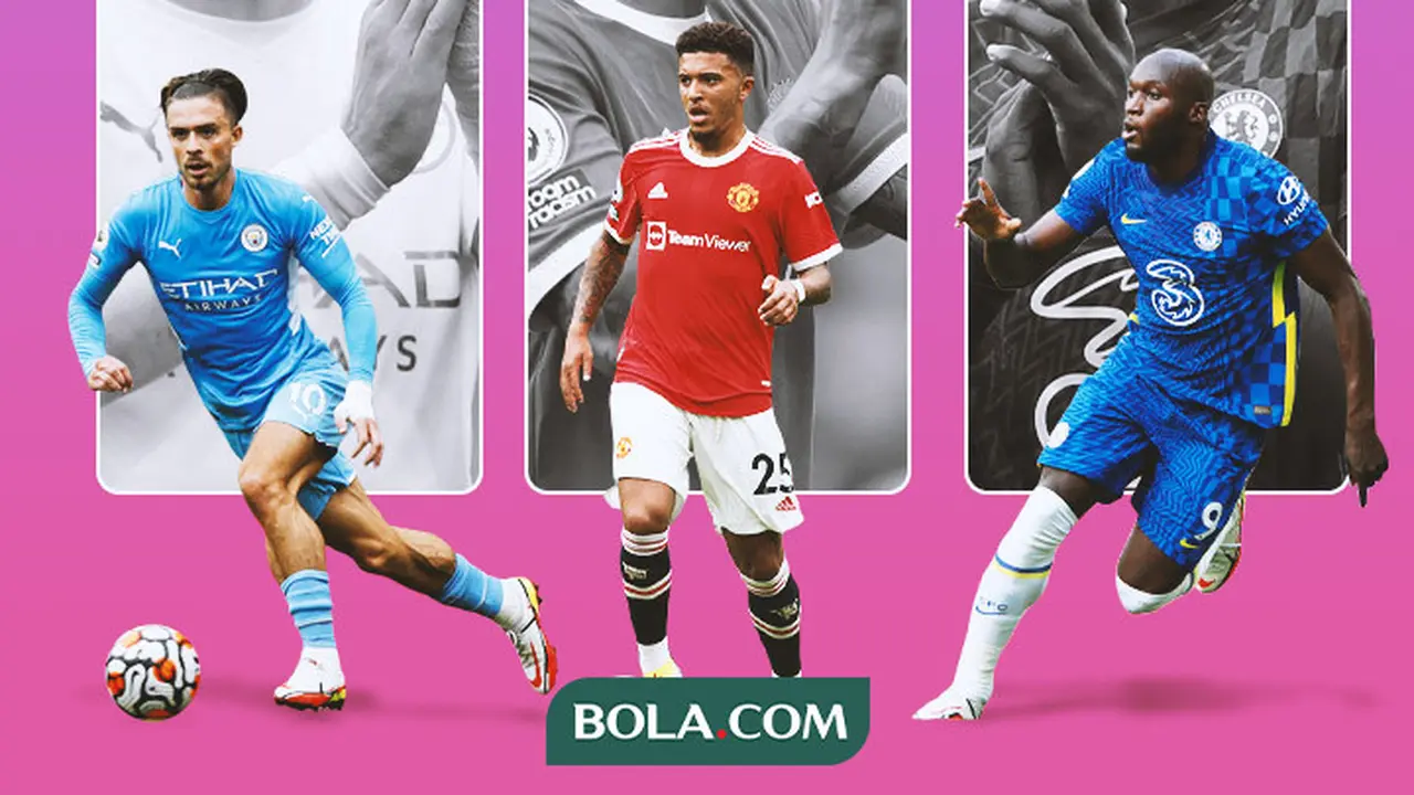 Premier League - Jack Grealish, Jadon Sancho, Romelu Lukaku