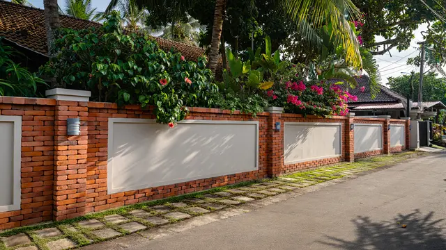 Model Pagar Bata Ala Japandi/Ilustrasi AI