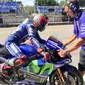 Maverick Vinales mengklaim keterpurukannya pada kualifikasi MotoGP Republik Ceska, di Sirkuit Brno, Sabtu (5/8/2017), murni kesalahan tim. (Twitter/Yamaha MotoGP)