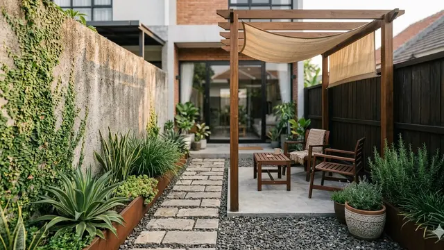 Taman Belakang Minimalis di Lahan Sempit (Foto: Gemini AI)
