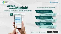 Kementerian Kesehatan RI resmi menghadirkan fitur web check-in PeduliLindungi melalui situs pedulilindungi.id yang dapat diakses melalui browser pada ponsel, Selasa (27/9/2022). (Dok DTO Kementerian Kesehatan RI)