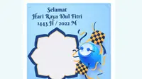 Link Twibbon Selamat Hari Raya Idul Fitri 2022 atau 1443 Hijriah. (www.twibbonize.com)