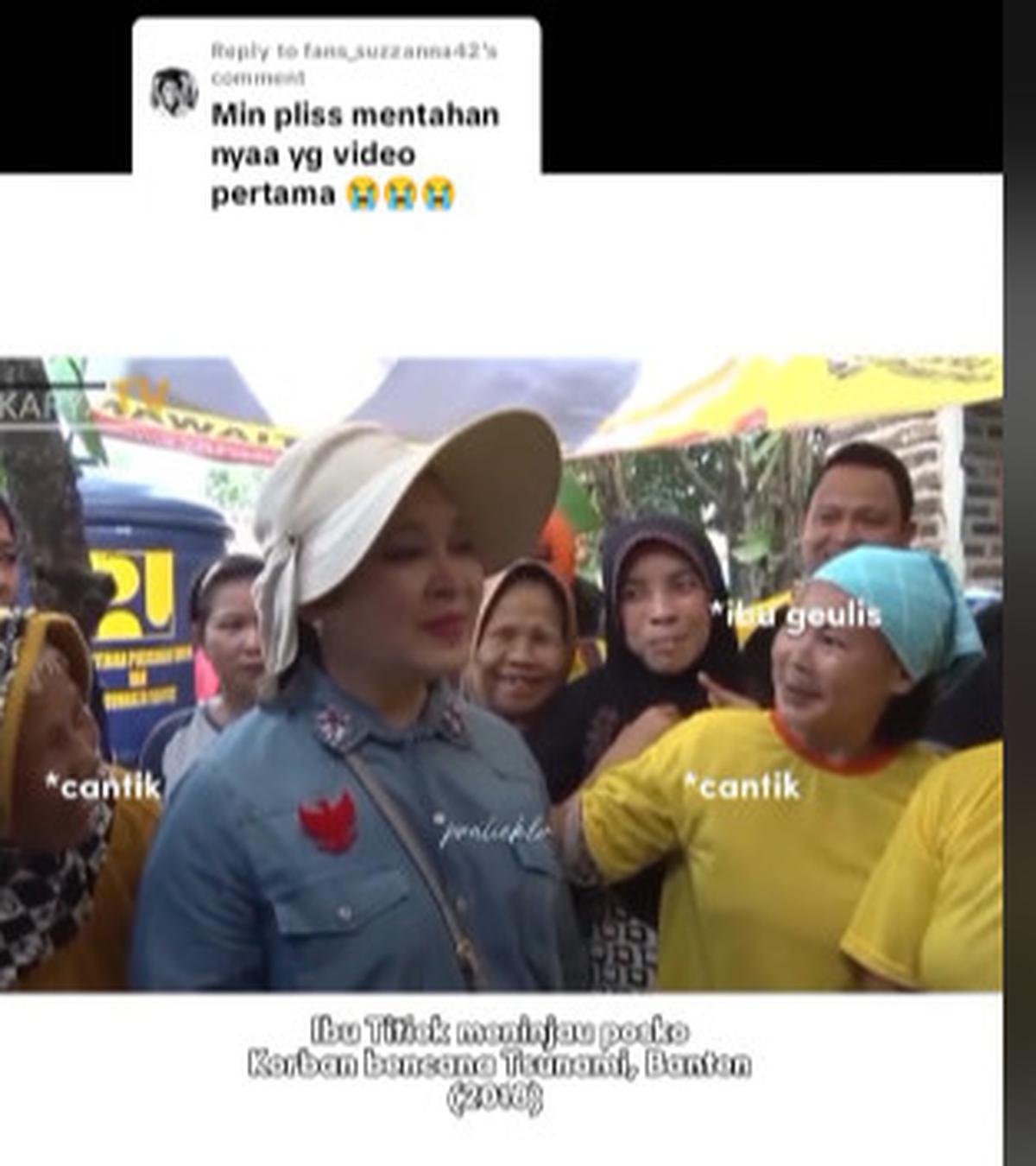 Senyum Malu-Malu Titiek Soeharto Saat Digoda Ibu-ibu