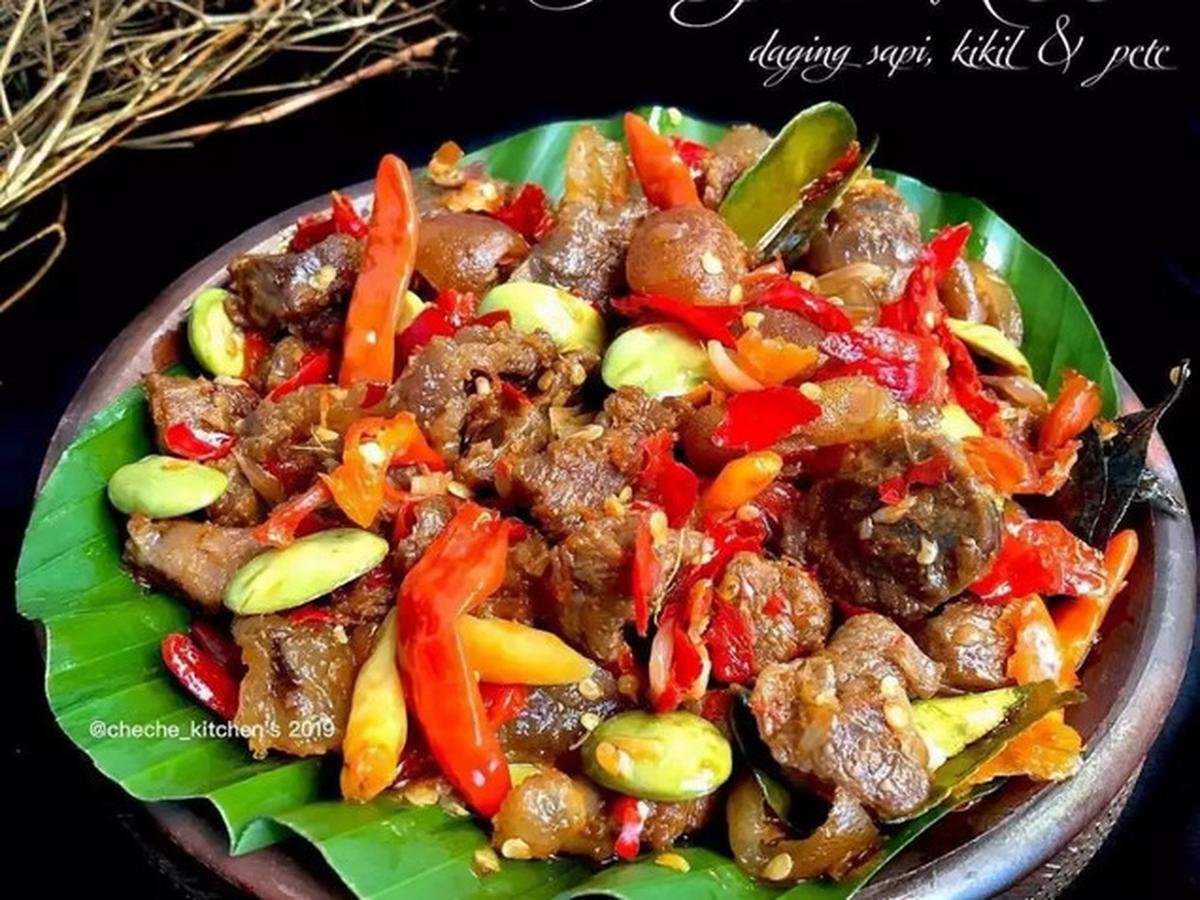 5. Resep Oseng Mercon Sapi Petai<br>