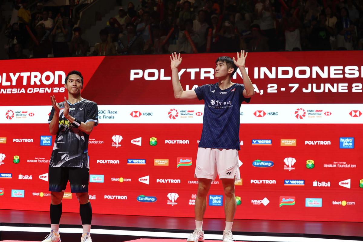 FOTO: Jonatan Christie Gagal Raih Gelar Indonesia Open 2026