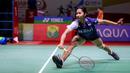 <p>Tunggal putri Indonesia, Ester Nurumi Tri Wardoyo, saat melawan wakil Thailand, Pitchamon Opatniputh pada babak penyisihan Indonesia Masters 2024 di Istora Senayan, Selasa (23/1/2024). Ester menang dengan skor 21-12, 3-1. (Bola.com/Bagaskara Lazuardi)</p>