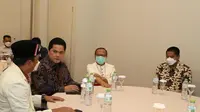 Menteri BUMN Erick Thohir saat menghadiri Pelantikan Pengurus Pusat Pemuda Katolik Periode 2021-2024 di Kemayoran, Jakarta, Senin 10 Januari 2021. (Ist)