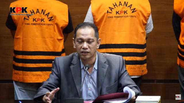Pimpinan KPK Nuruf Ghufron mengumumkan, penetapan enam tersangka dalam kasus OTT Wali Kota Bandung Yana Mulyana