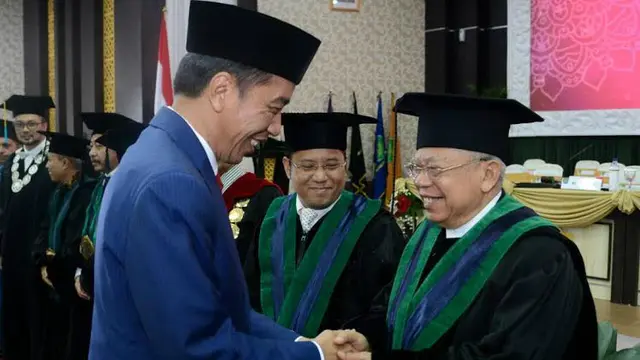 Presiden Jokowi dan Ketua Umum MUI Ma'ruf Amin