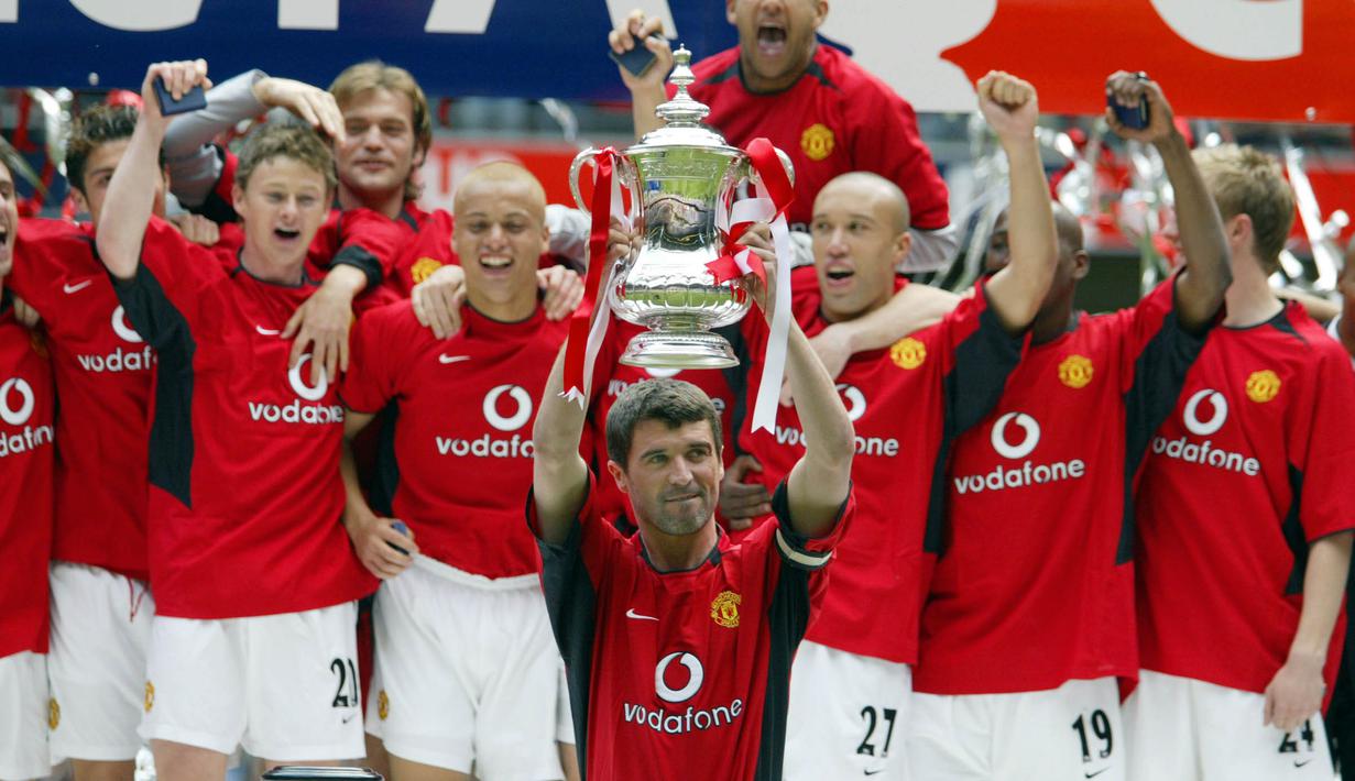 Roy Keane adalah seorang legenda hidup dan salah satu pemain tengah terbaik yang pernah dimiliki Manchester United. (AFP/Nick Potts)