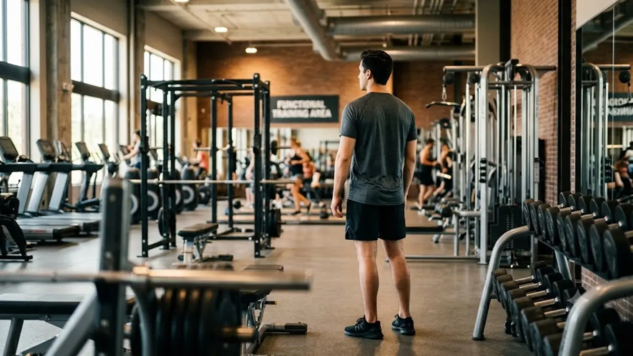 Latihan di gym