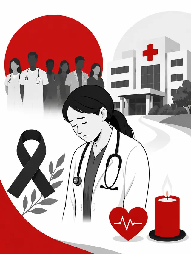 Infografis 6 Dokter Internship yang Meninggal Sejak Februari 2026.