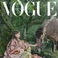 Greta Thunberg dalam halaman sampul depan majalah Vogue Skandinavia. (dok. Twitter @GretaThunberg / https://twitter.com/GretaThunberg/status/1424423822854397960 / Gabriella Ajeng Larasati)