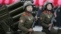 Tentara wanita Korea Utara. (Sumber Korean Central News Agency)