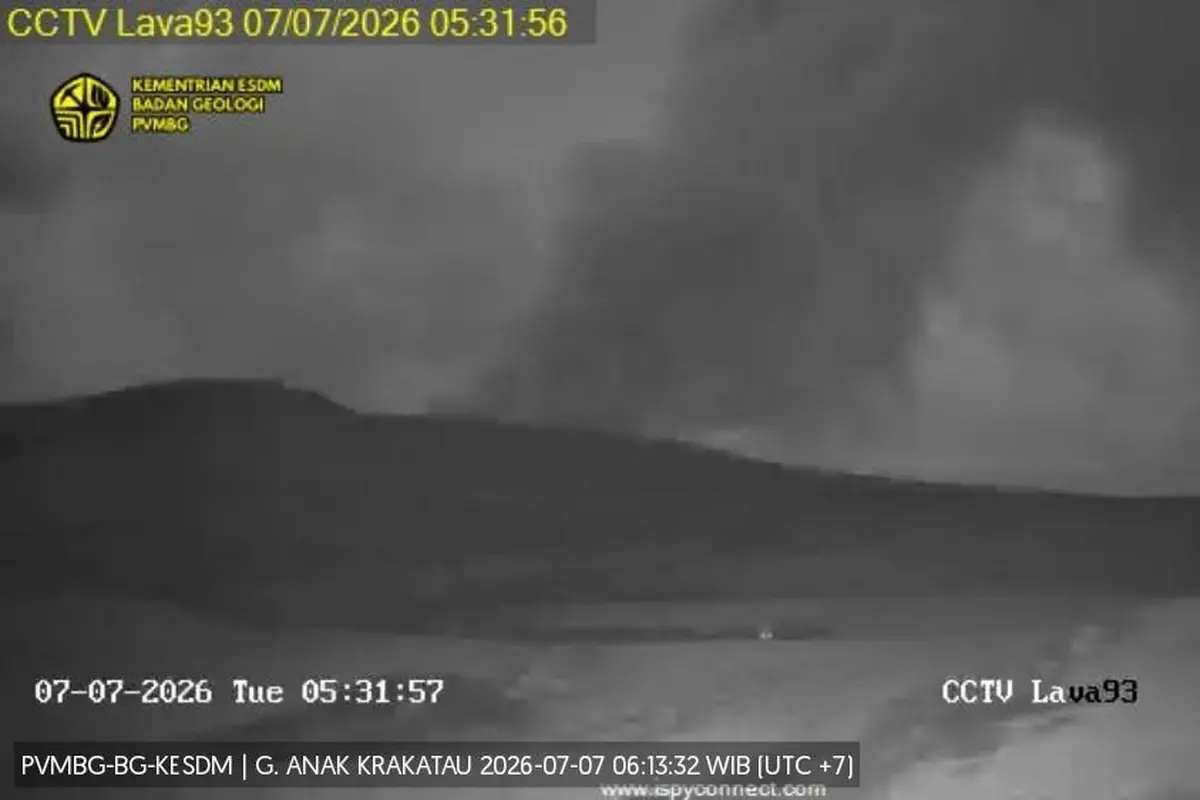 Kondisi Terkini Erupsi Gunung Anak Krakatau. (Dok. Istimewa)