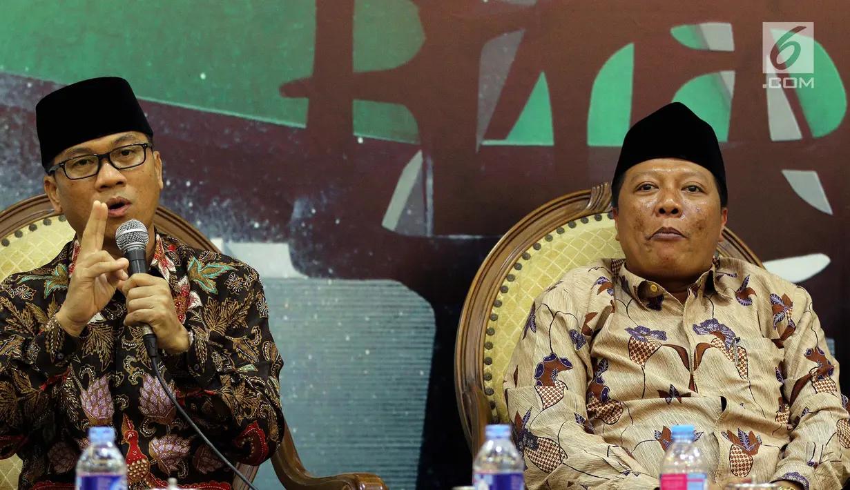 Sekertaris Fraksi PAN DPR Yandri Soesanto menjadi pembicara dalam diskusi Dialektika Demokrasi, Jakarta, Kamis (12/7). Diskusi membahas kondisi terkini partai koalisi terkait pengajuan Capres dan Cawapres menghadapi incumbent. (Liputan6.com/Johan Tallo)