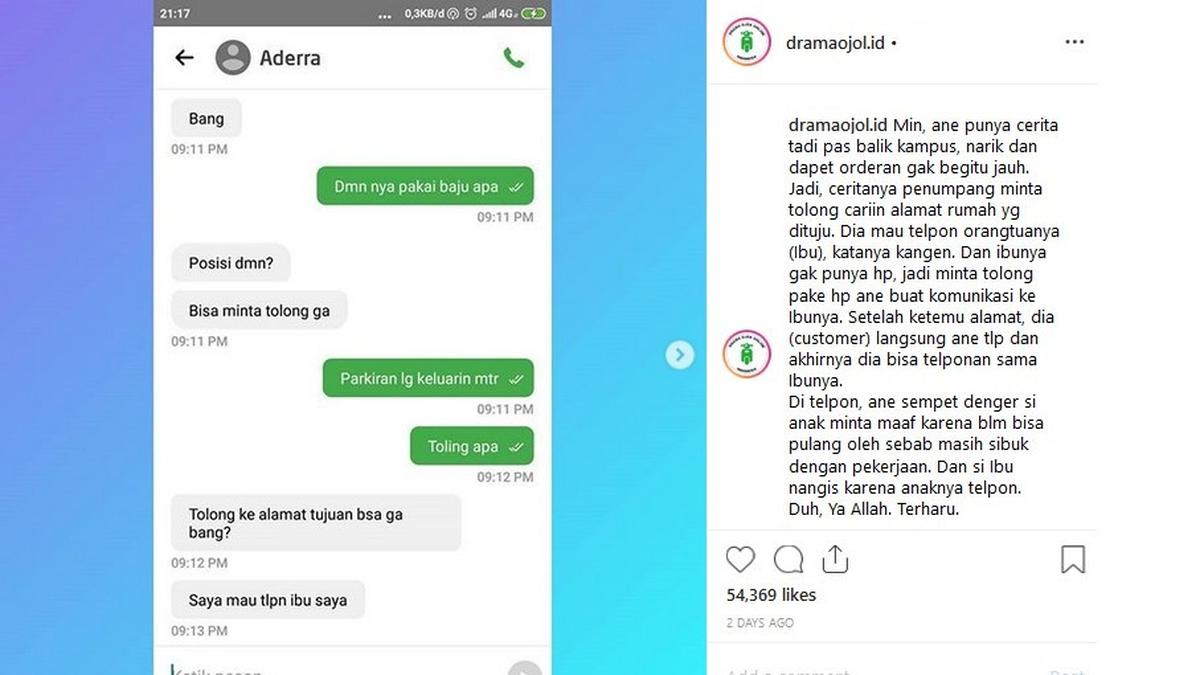 Kisah Haru Driver Ojol Jadi Perantara Telepon Ibu dan Anak yang Lama ...